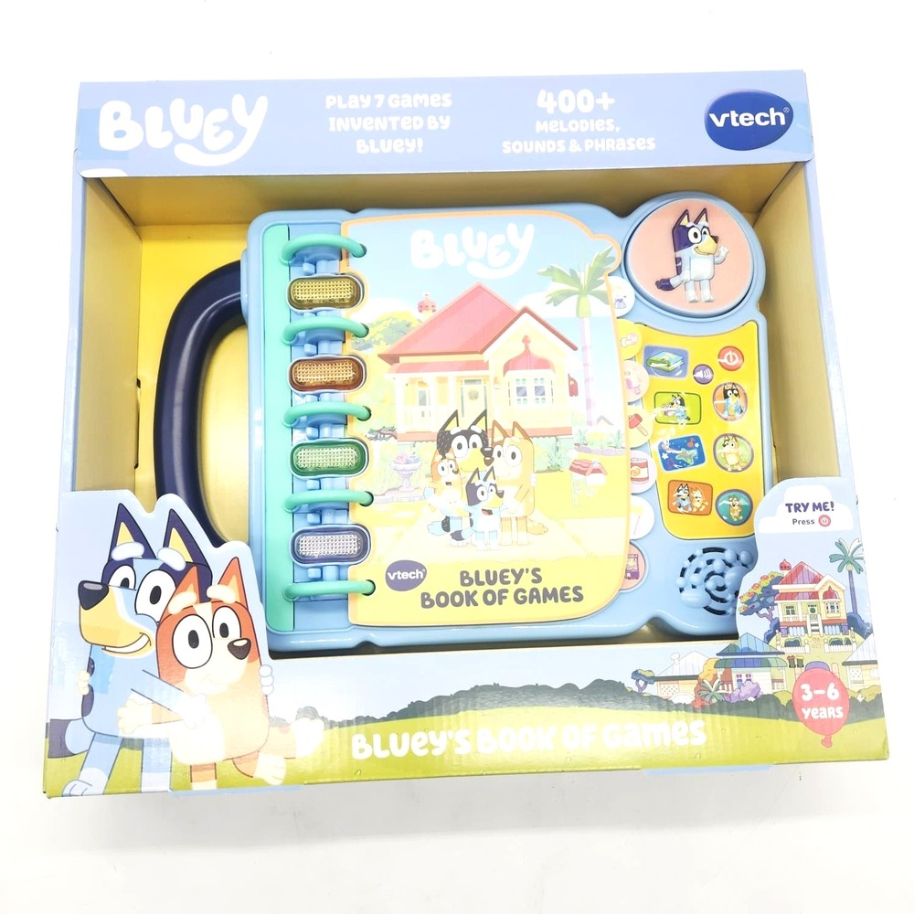 Bluey Book of Games by VTech Interactive‎ Sound Book Educational Ages 3+